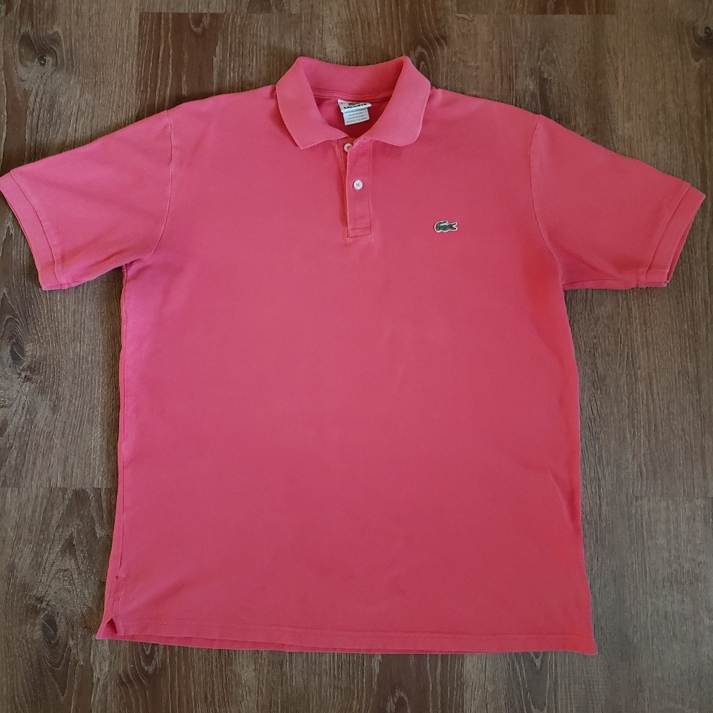 Lacoste Shirt Mens Polo Red Size 8